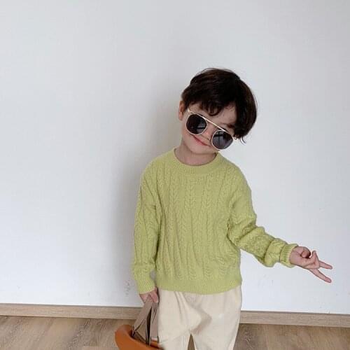 Winter 2020 Fashion Solid Color Warm Sweaters For Boys Girls Soft Casual Clothes Long Sleeve Sweaters Autumn