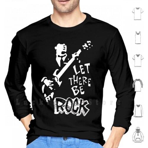Angus Young Hoodie Long Sleeve Ralphyboy Rock Band Music Heavy Metal Rocknroll Long Way To The Top Vector