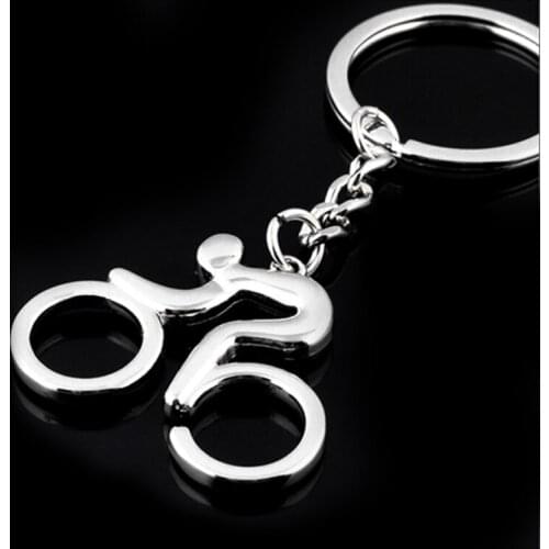 Novelty New Sport Bike Keychain For Men Women Running Key Chain Ring Female Bag Car Charm Trinket Jewelry Souvenirs Gift