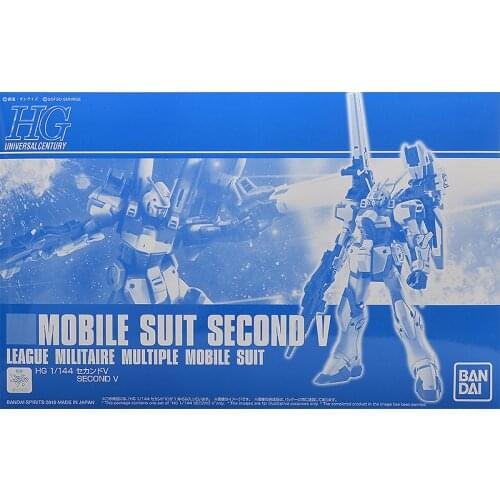 Original Japaness Gundam HG 1/144 Model Second V V2nd LEAGUE MILITAIRE GUNDAM Mobile Suit Kids Toys