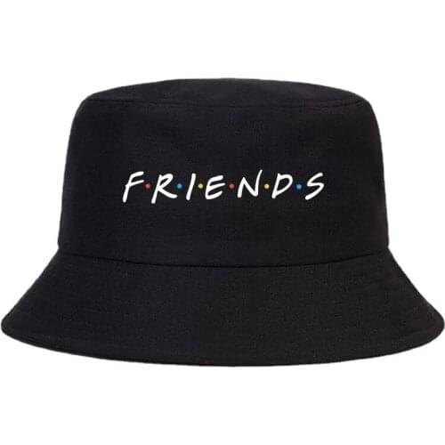 Panama Bucket Hat Men Women Summer Bucket Cap friends tv Print Yellow Hat bob Hat Hip Hop Fishing Fisherman Hat girl boy