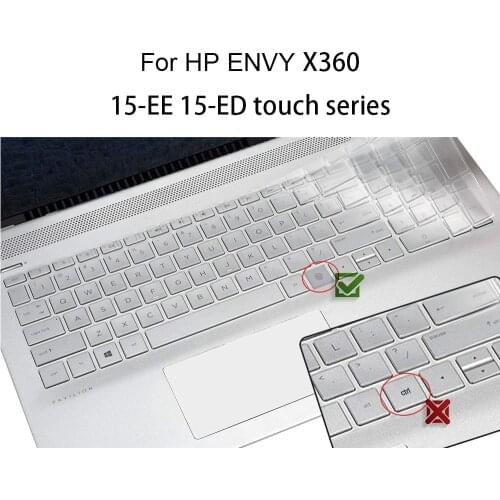 Clear TPU Keyboard Covers for HP ENVY x360 2-in-1 15 ED EE 2020 Laptops 15M-ED0023DX ED0013DX 15M-EE0013DX touch protective film