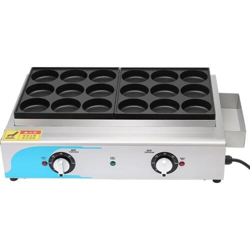 RJ-18R Egg hamburger commercial electric heating automatic wheel cake machine gas stall 18 hole machine red bean cake machine