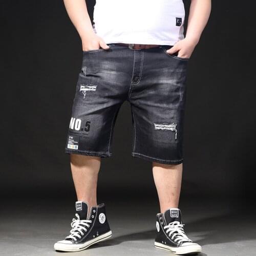 New 2021, mens denim shorts, mens plus size summer shorts, loose, thin, oversized cotton mens shorts denim 44 46 48