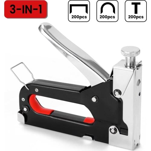 3 In 1 Staple Machine Soft Wood Furniture Manual Stapler Upholstery Fix Furniture Photo Frame Nail Machine With 600pcs Staple