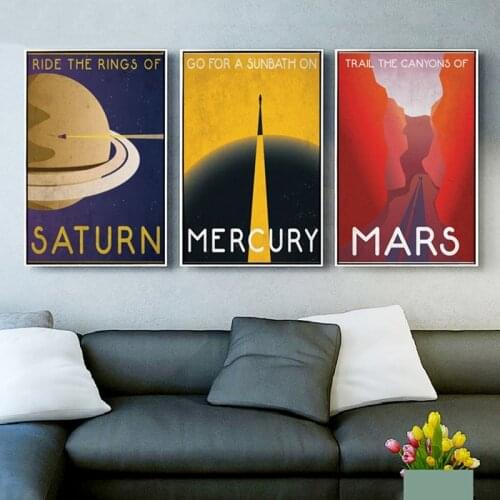 Magnificent Abstract Wall Art Planet Pattern Nordic Canvas Painting and Prints for Living Room Bedroom Corridor Decoration Gift