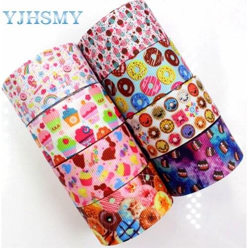 YJHSMY H-17522-894,10 yards,25 mm candy Ribbon Thermal transfer Printed grosgrain Wedding DIY Accessories materials gift wrap