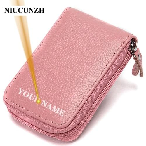 NIUCUNZH Womens card holder For credit cards luxury brand women credit card personalized designer Womens cardholders for girls