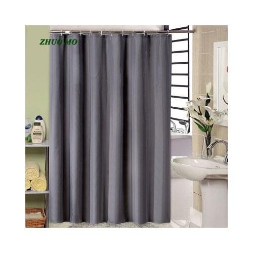 ZHUO MO Gray Polyester Bathroom Curtain Waterproof Shower Curtains for Bathroom High Quality Bath Bathing for Home Decoration