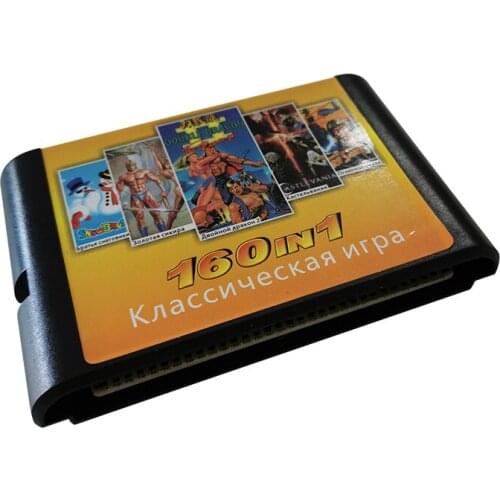 160 in 1 Multi Cartridge Games For Sega Genesis Mega Drive PAL NTSC Console