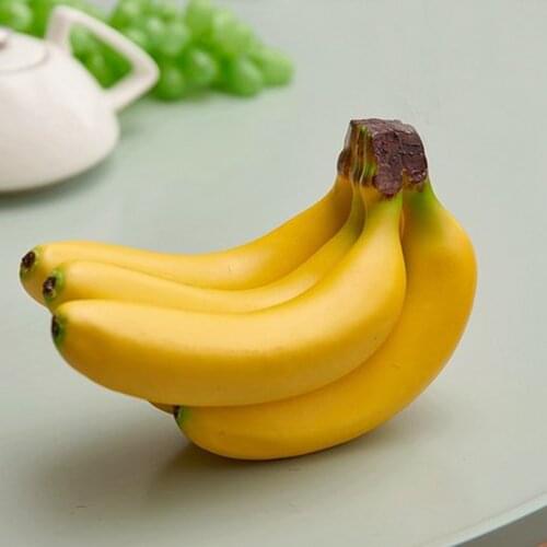 2pcs 20cm long artificial fruit Plastic Fake Fruit 5 heads artifical banana&5 heads artificial plastic fake simulated banana