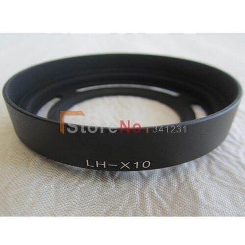 2pcs Metal Filter Adapter Ring + LH-X10 Lens Hood for Fujifilm Fuji X10 X20 X30 replace LH-X10 black