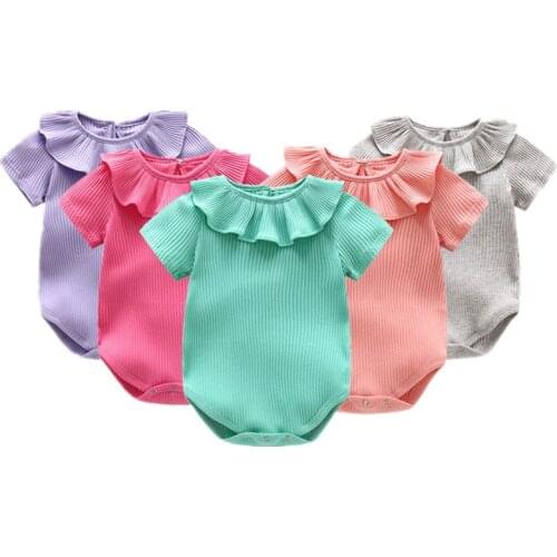 2020 baby girl summer clothes cotton cute newborn baby onesies infant clothing outfits 0 12 months Girl Bodysuit Roupas de bebe