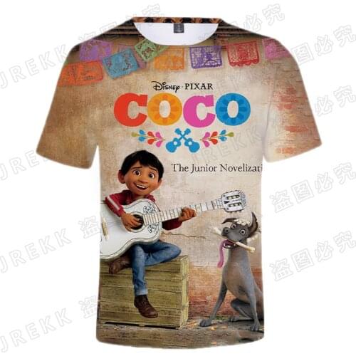 2021 Cartoon Anime Coco 3D T shirt Men Women Children Casual Streetwear Boy Girl Kids Print T-shirt Fashion Summer Cool Tops Tee