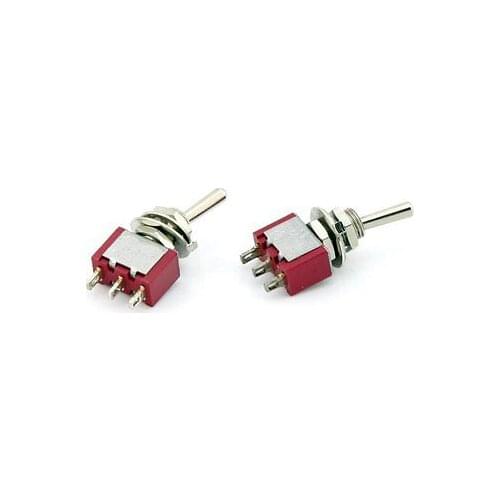 5PCS 3pin Mini Toggle Switch SPDT On-On - NEW High Quality Red diy electronics