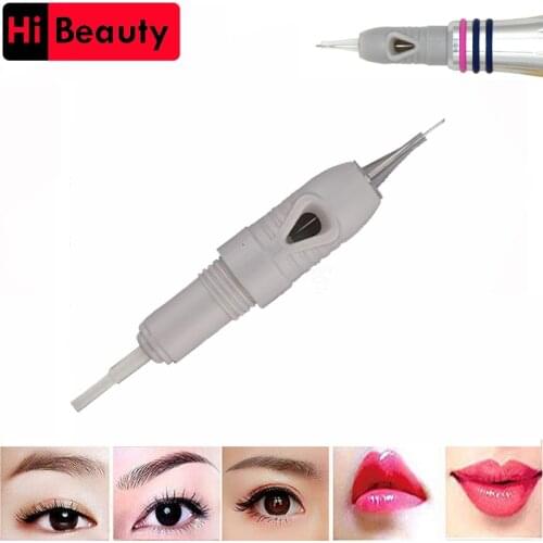 50pcs/lot Disposable 8mm Screw Sterilized Gray Tattoo Needles Cartridges Tips For Premium Charmant Liberty Permanent Pen 1P 1RL