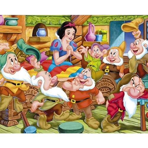 DIY Diamond Embroidered Mosaic Disney Snow White and the Seven Dwarfs Diamond Painting Cross Stitch Rhinestone Home Decor Gift