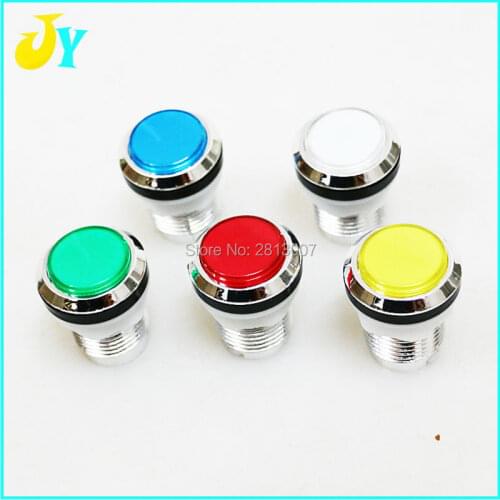 5V 12v Arcade Start Push LED 32mm CHROME Plated illuminated arcade push button with micro switch 5 color choose