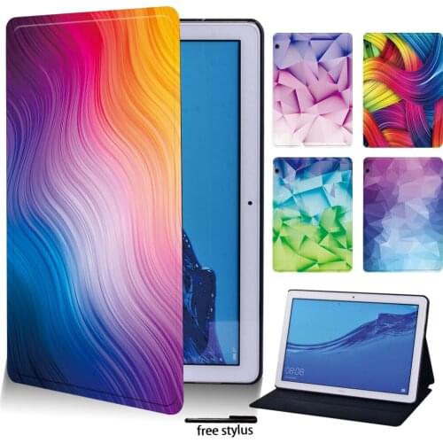 Tablet Cover Case for Huawei MediaPad T3 8.0"/T3 10 9.6"/T5 10 10.1"/M5 Lite 10.1"/M5 10.8" Watercolor Print Series Pattern