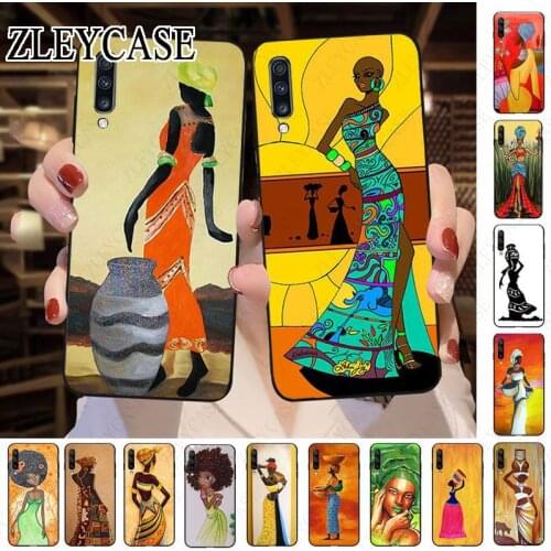 African Beauty African woman painting Phone Case For Samsung Galaxy A50 A10 A20 A20E A20S A30S A40 A71 A70 A30 A6 A7 A8 Cover