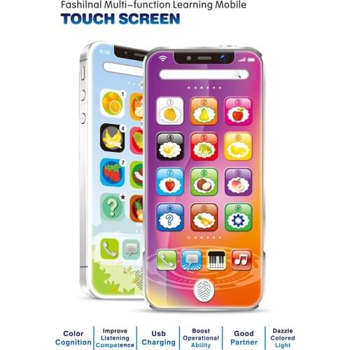 Baby0 12M English Study Education Learning Machine Musical Phone Interactive Toys For Toddlers Children Infant Electronic Gifts