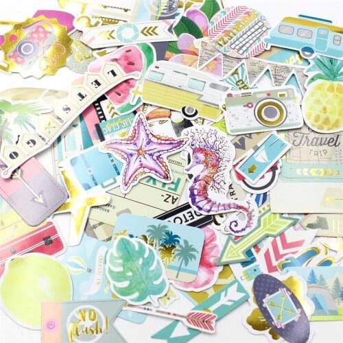 65pc Travel Cardstock Die Cuts for Scrapbooking Happy Planner/Card Making/Journaling Project