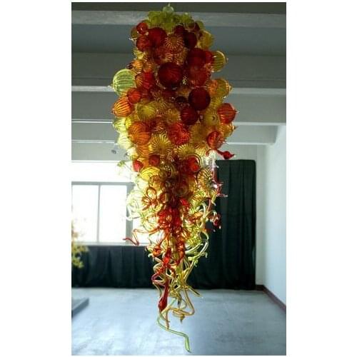 Villa Foyer Decoration Blown Glass Balls Style Artistic Chandelier