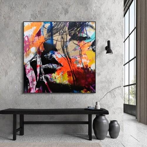 Beauty Face Graffiti Art Canvas Paintings Graffiti Art Poster Canvas Prints Wall Pictures For Living Room Cuadros Wall Decor