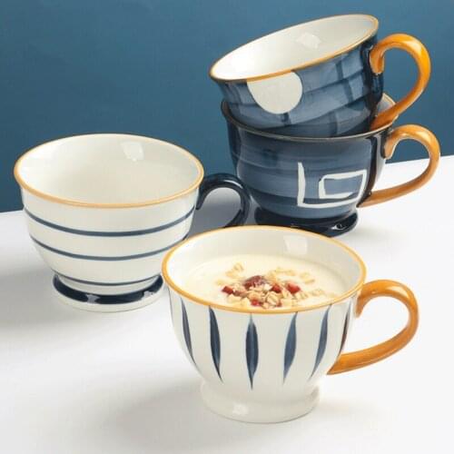 Ceramic Mugs Coffee Cups Long Distance Relationship Gifts Cartoons Creative Cup Set Handgrip Japanese Decoration