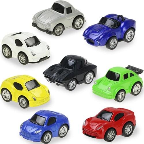 Mini Diecast Car Set Alloy Pull Back Vehicle Toy 8 Colorful Simulated Racing Car Early Educational Toy for Kid Boy Birthday Gift