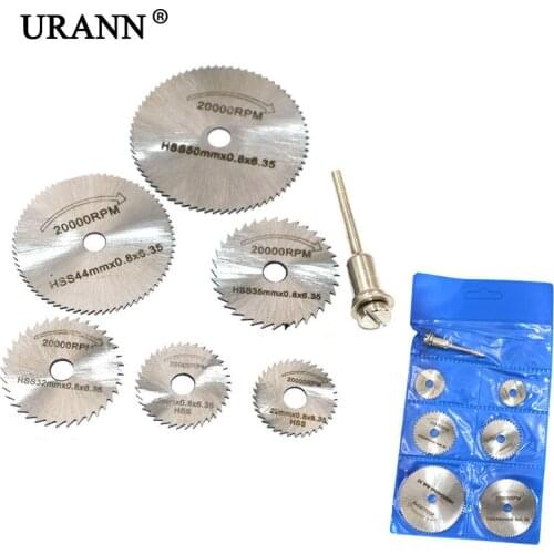 HSS Circular Saw Blade Set Rotary Tool For Dremel Metal Cutter Power Tool Set Wood Cutting Discs Drill Mandrel Cutoff