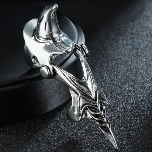 Charming Punk Gothic Rock Scroll Joint Armor Knuckle Metal Full Finger Rings Silvery Cospaly DIY Ring Jewelry for Men Wholesale