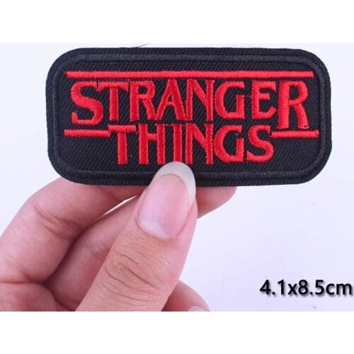 Stranger Things Iron On Embroidered Patches On Clothes Letter Stickers Applique On Clothes DIY Embroidery Patch Badge Wholesale