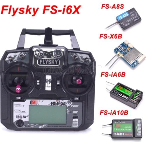 Flysky FS-i6X FS I6X 2.4GHz 10CH AFHDS 2A RC Transmitter With FS-iA6B / FS-iA10B / X6B / A8S Receiver For RC Airplane Mode 2