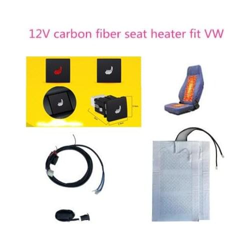 12 v heater diesel Gas car seat carbon fiber heating switch fit for Golf Automobiles Interior Seat Cover heated warm support