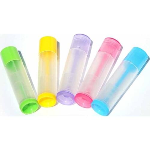 5ML Mixed Colors Empty Lipstick Tube, Lip Balm Stick Container. DIY Tube 100Pcs/Lot