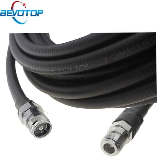 RF Cable 4.3-10 Mini DIN Female to N Female Connector 1/2 50-9 Feeder Super Flexible RF Coaxial Pigtail Extension Cord Jumper
