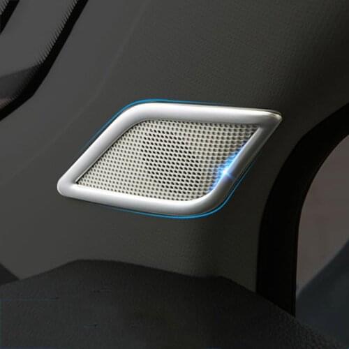 Carbon fiber Car A Post Sound Speaker Frame Trim Chrome for Mg Zs Ev 2017 2018 2019 2020 2021 Accessory Auto Styling 2022 audio