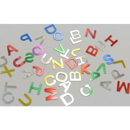 50 Gram Assorted Alphabet Letter Sequins Loose Scrapbooking Craft multi colours