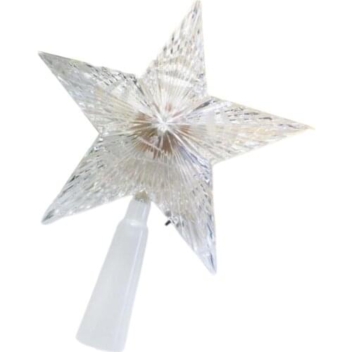 Christmas Star Lights Christmas Tree Topper Star 3D LED Top Lights Auto Flash Christmas Party Decorations for Home
