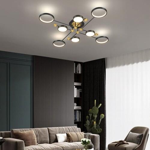 Nordic living room lamp modern simple atmosphere home gold light luxury bedroom led ceiling lamp