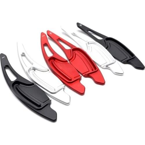 2Pcs GSD Aluminum alloy Car Steering Wheel Shift Paddle Shifter Extension for Civic Honda CRV black