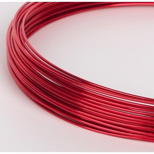 Size 1/1.5/2/2.5mm To Choose Red Painted Round For DIY Jewelry Findings Making Aluminum Anodized Soft Craft Versatile Metal Wire