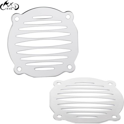 1 Pair Motorcycle Chrome Aluminum Inner Fairing Speaker Trim Grill Cover For Harley Electra Glide FLHT 2012 2011 2010 2009 2008