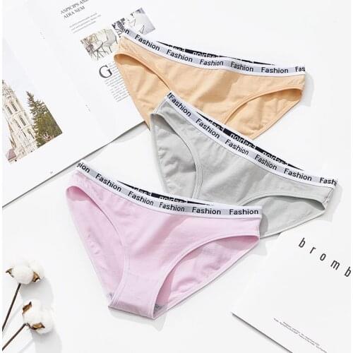 Woman Cotton Briefs Panties Underpants Soft Girls Solid Color Panties Sexy Sport Fashion Lingerie Female Underwear Sale