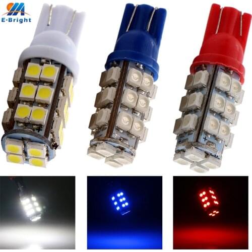 YM E-Bright 100X T10 1210 28 SMD 168 194 W5W Wedge Light Signal Bulbs White Blue Red LED Car Lights Auto Bulbs 12V DC 168Lm