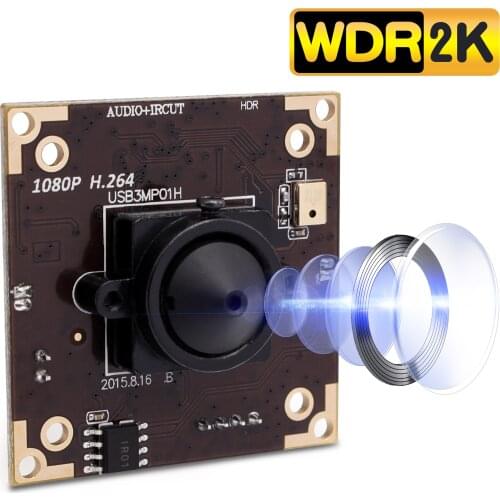 3MP WDR USB Camera Module Aptina AR0331 H.264 MJPEG 30fps Mini CCTV Security USB Board Camera with Mic for ATM,Kiosk,POS,TV box