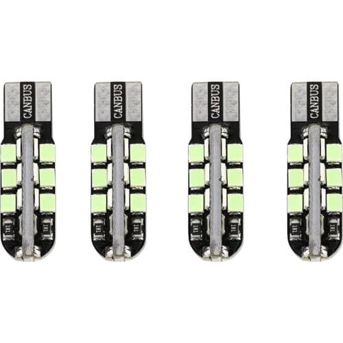 4Pcs T10-2835SMD-24LED 6000K 4.8W Width Lamp Interior Instrument Bulb Car Light Source Width Lamp Light