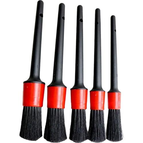 5Pieces Car Detailing Brush Kit Automobile for Tires Wheel Clean Brush