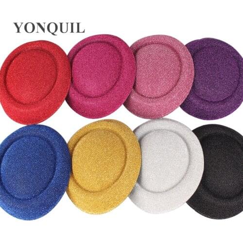 6.3"(16 CM) 8 Color Mini Top Fascinator Hats/ Party Hats/Glitter Hats,DIY Hair Accessories 12Pieces/Lot Free Shipping MH019